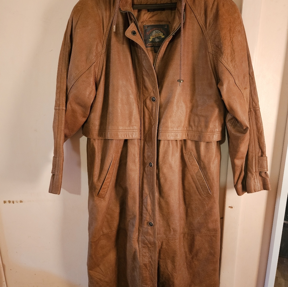 Woman's leather coat